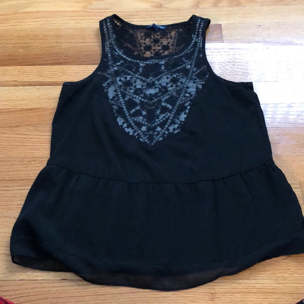 American Eagle Lace Peplum Tank